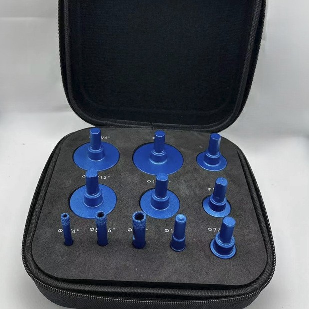 蓝色圆孔钻头开孔器瓷砖岩板大理石瓷砖专用打孔钻头套装