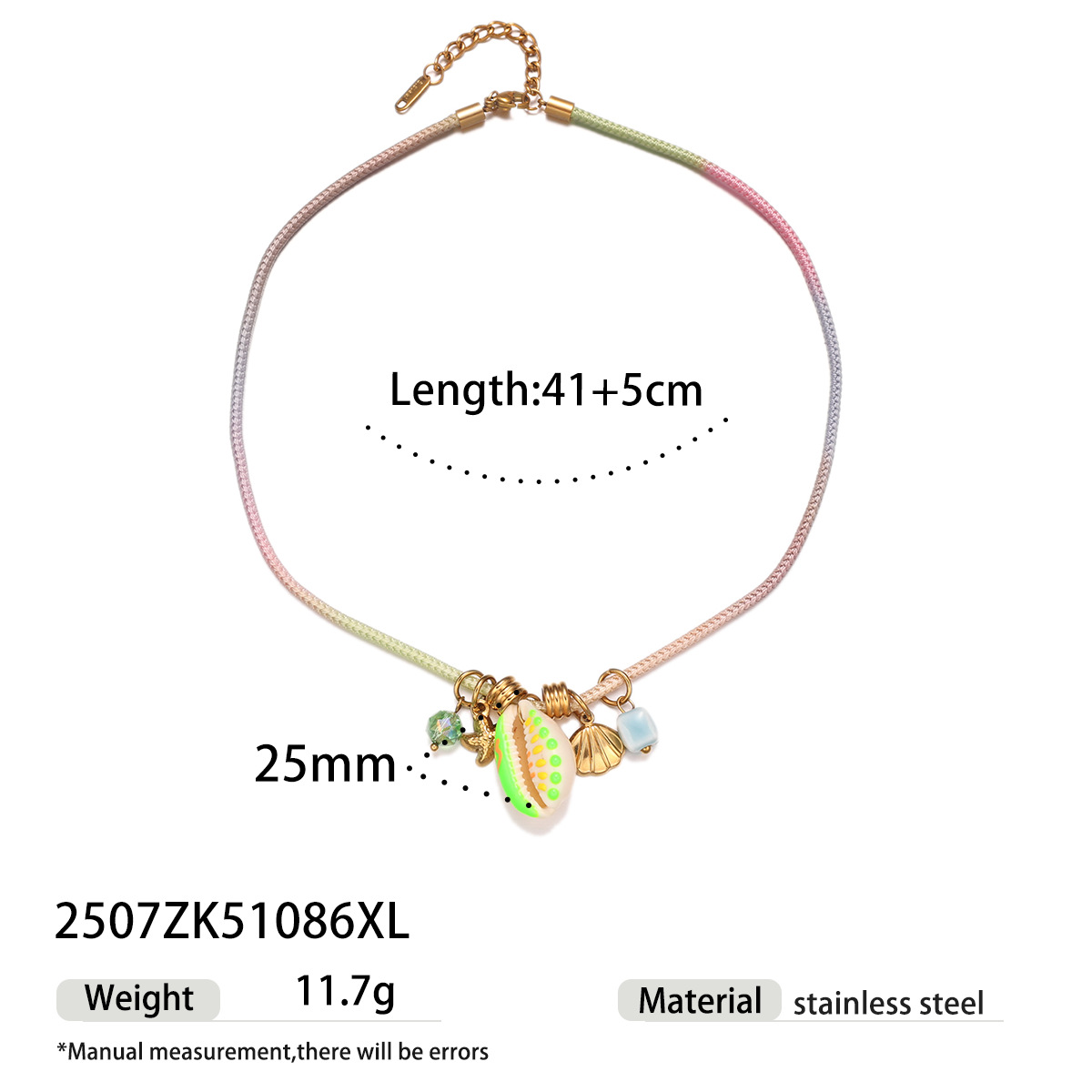 TENA Europa y los Estados Unidos de playa concha de mariscos colgante ligero lujo nicho universal colorido tejido collar joyería