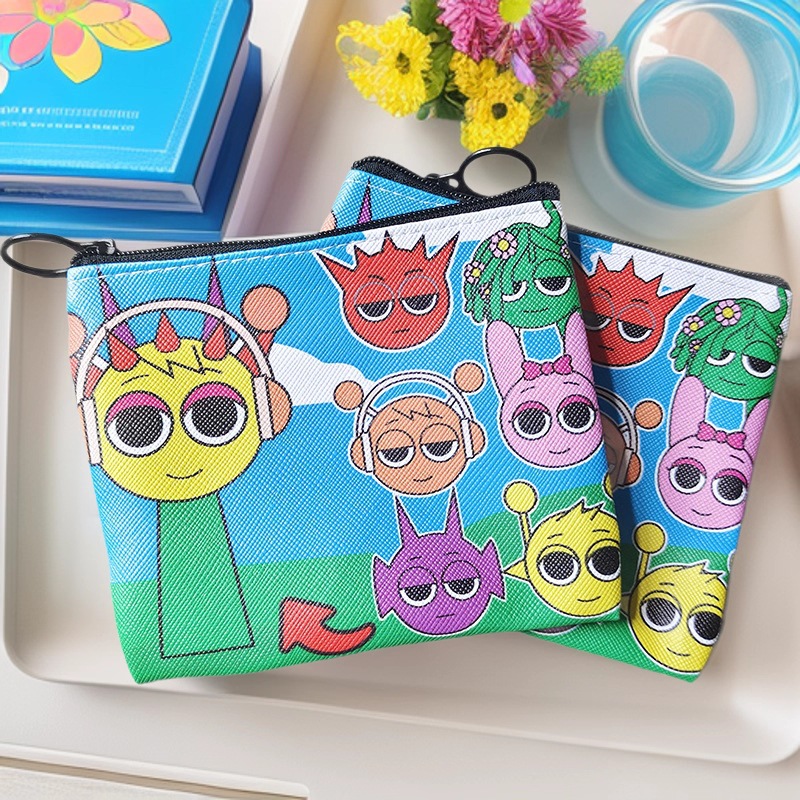 跨境节奏盒子儿童零钱包学生卡通收纳耳机包随身带小包包便携卡包