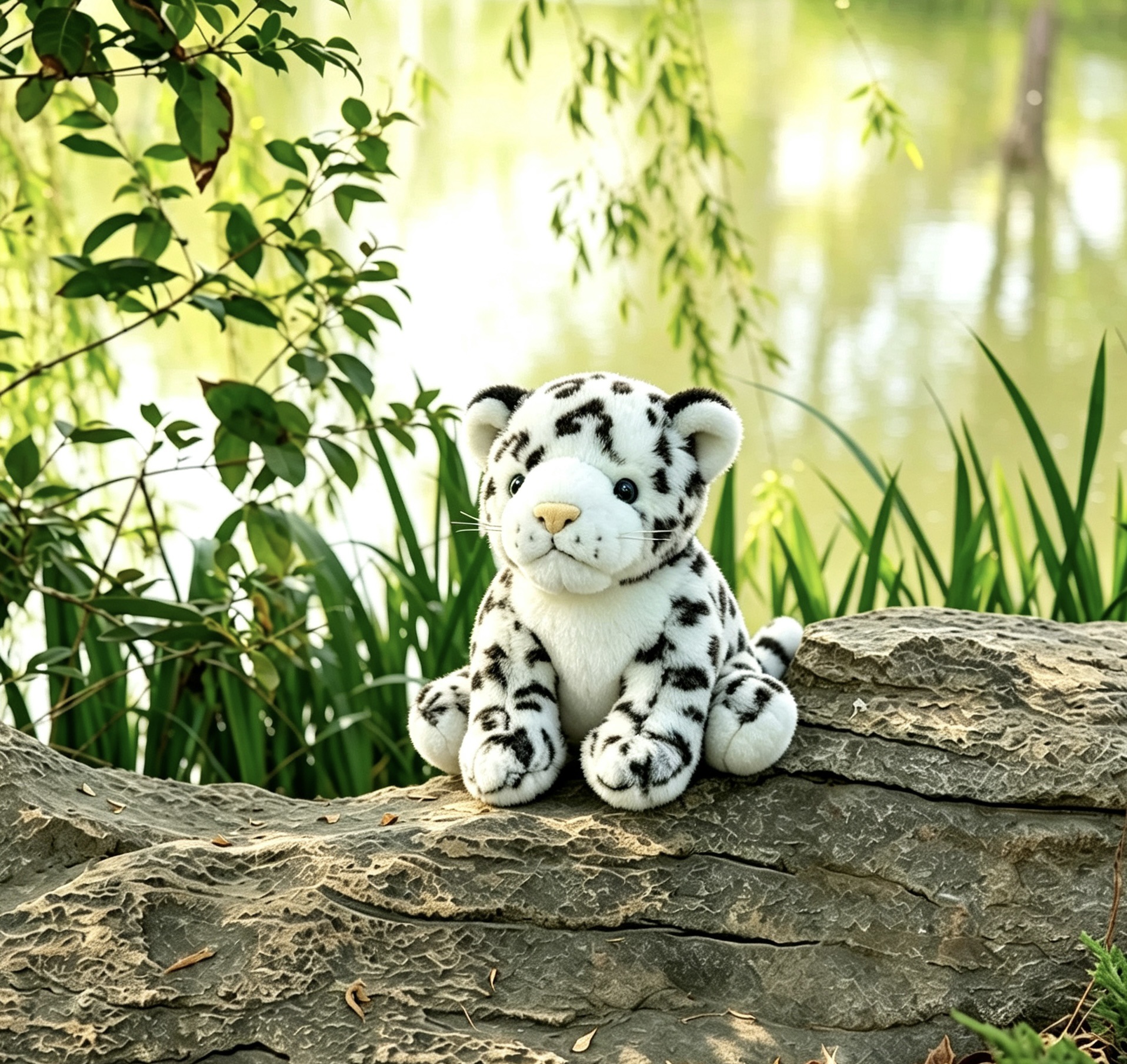White snow leopard [about 20cm years old] / As above (factory direct sales)