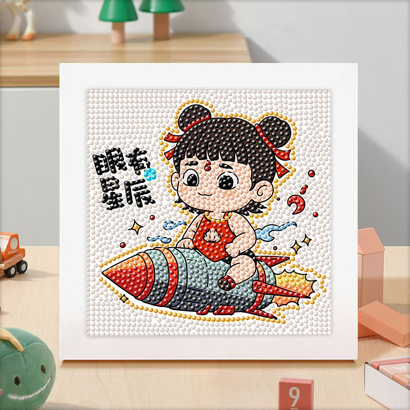Nuevo dibujo de diamante infantil de labu diy pegatinas de diamante con marcos de fotos hechas a mano diy puzzle pegatinas de mampostería image 171