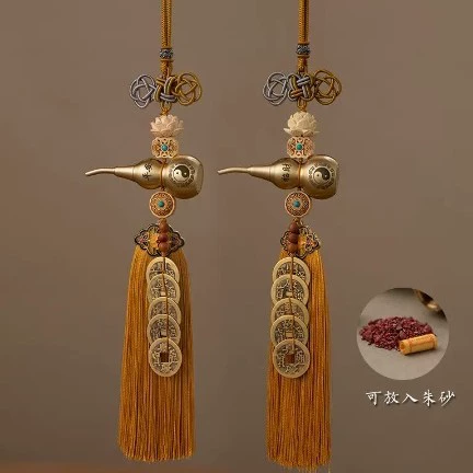 Пять пар императорских Qianmen из чистой латуни тыквенных кулонов ворот на спальне туалет, счастливый лотос, лотос медных монет украшения