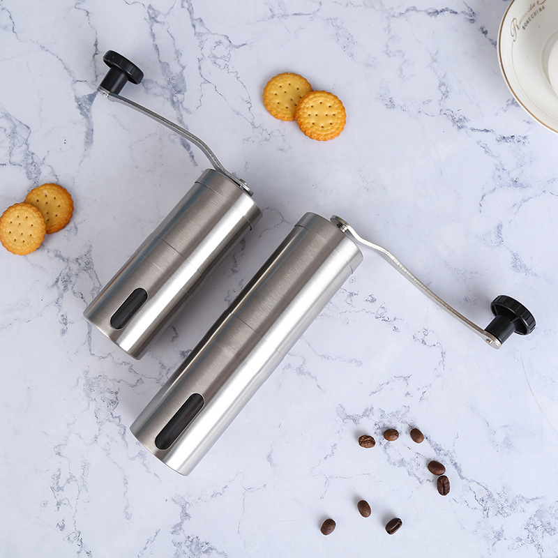 厂家直供手磨咖啡机 手摇家用咖啡豆研磨机 不锈钢小型手动磨粉器