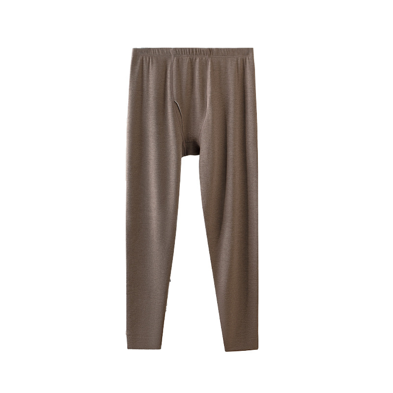 [Super suave y cálido] Nuevos pantalones térmicos de lana de seda para hombres transfronterizos de otoño e invierno más leggings sin costuras engrosados de terciopelo
