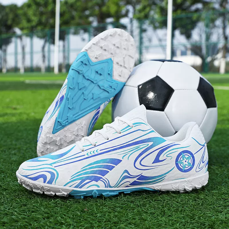 跨境新款防滑碎钉儿童足球鞋男专业运动训练球鞋低帮青少年运动鞋