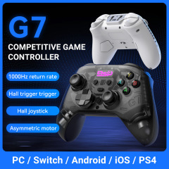 G7 Bluetooth ゲームコントローラー半透明つや消しデュアルホールマイクロボタンバックキースイッチ携帯電話 PS4/PC コントローラー