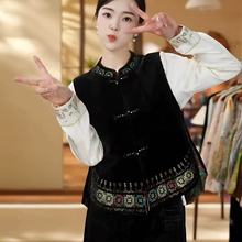 双面双穿真丝丝绒马甲设计时尚民族风重工刺绣坎肩上衣外套