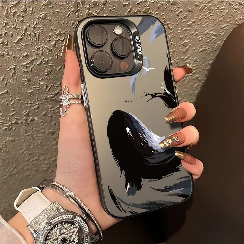 Nueva tinta ballena para iPhone 16 funda para teléfono móvil Apple 15promax/14 personalidad 13pro12 Europa y América