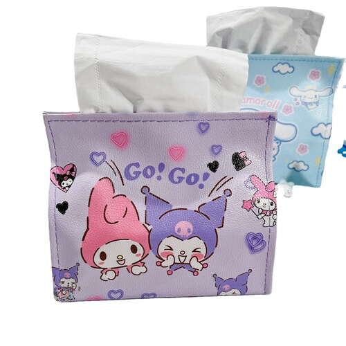 Melody Jade Cinnamon Dog Cute Girly Heart Tissue Box Cartoon PU Paper Box Tissue Cover Car Household Tissue Box