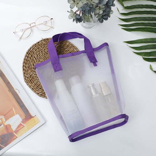 New Large Capacity Bathroom Travel Wash Bag Mesh Tote Cosmetic Storage Bag Portable Shower Bag Makeup Bag