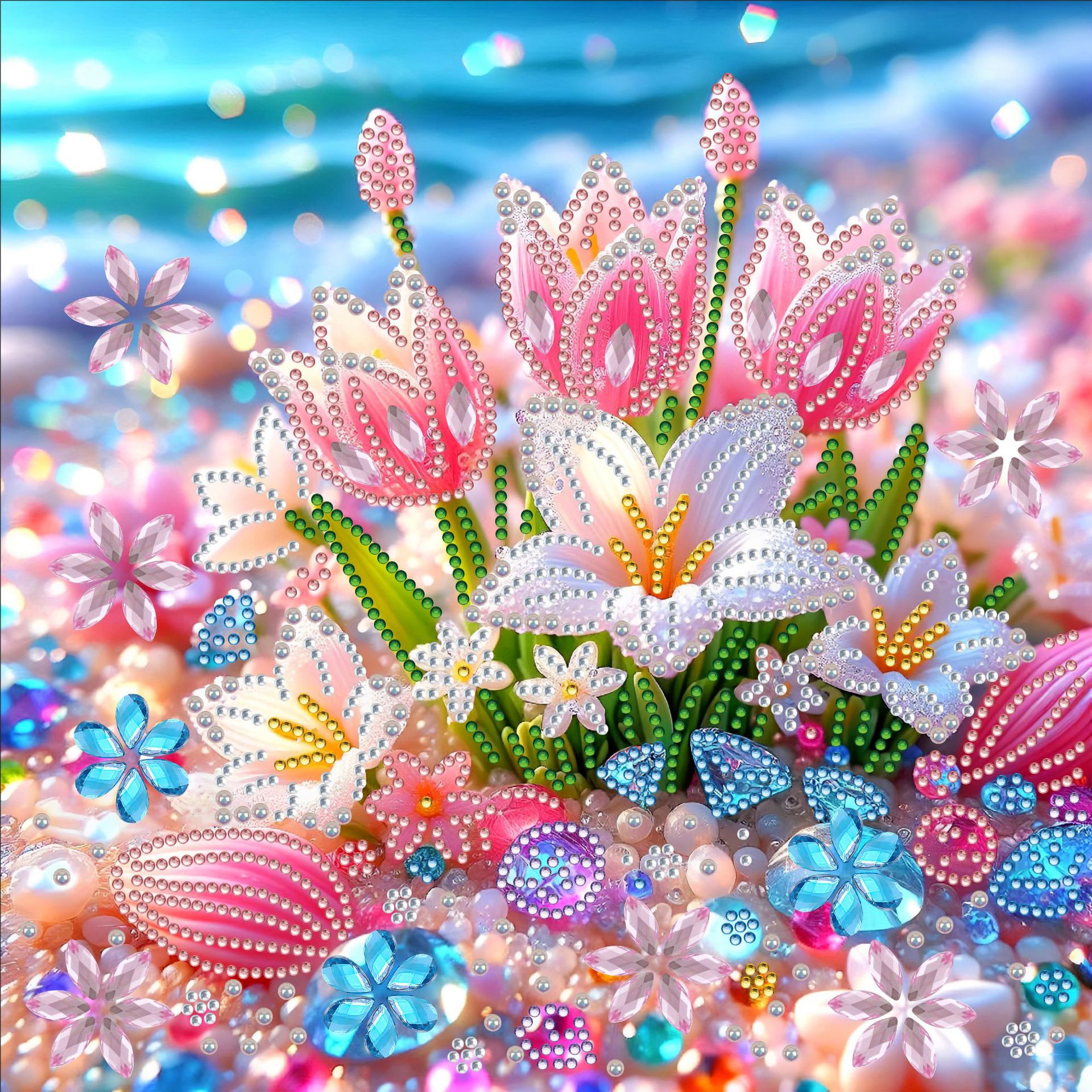 Pintura de Diamantes 5D con Forma Irregular de Princesa de Fantasía, Pintura de Diamantes DIY, Pintura de Diamantes con Puntos de Cristal, 30×30