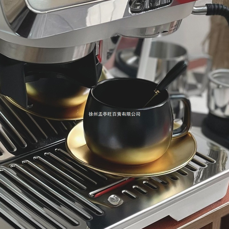 American Gradient Ceramic Coffee Cup Creative Frosted Cup and Saucer Set Small Luxury British Afternoon Tea Mug Gift