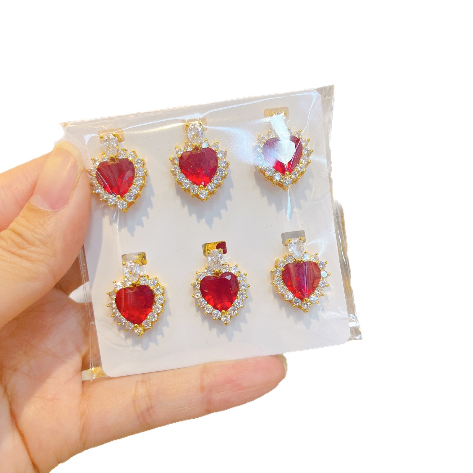 Cuerpo rojo de cobre chapado en oro real micro incrustación de zirconos de atmósfera personalidad collar colgante DIY accesorios de colgante único