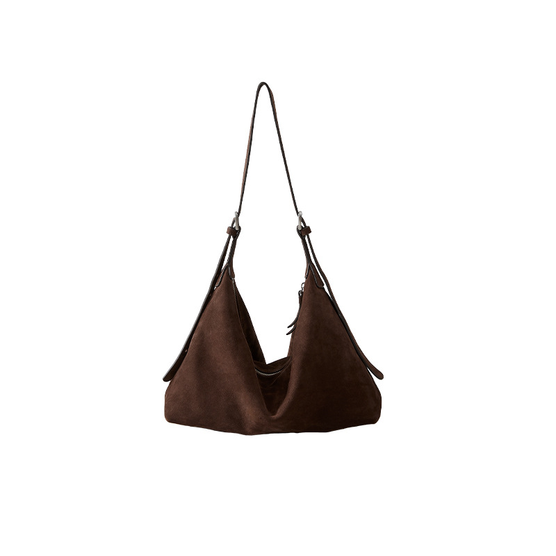 Qiu Zhen Vegetable Tanned Cowhide & Sheepskin Double-Handle Hobo Bag Large Capacity Shoulder Crossbody Commuter Bag For Women - Thumbnail 7