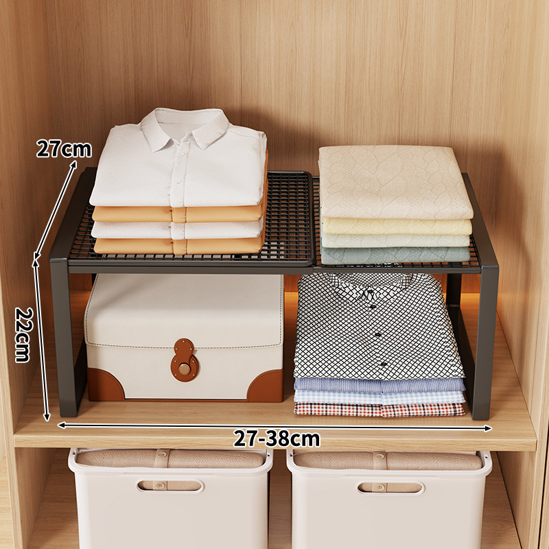 검정색 [접이식] 길이 27-38CM, 너비 27CM, 높이 22CM, 단일 레이어