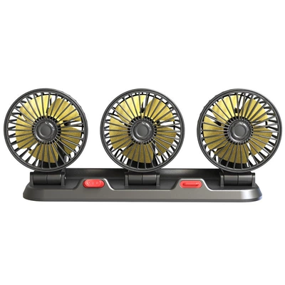 Large Wind Electric Fan — Digər kiçik elektrik cihazlar - three-head-12v-cigarette-lighter
