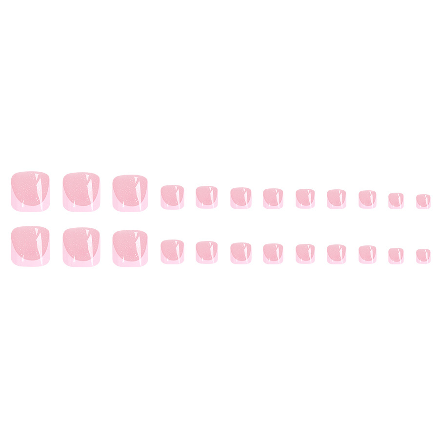 Toenail Nail Nail Sticker French Wearing Nail Pink Gommel Simple Temperament Joker European and American Foreign Trade ins24 Pieces_voghion.com