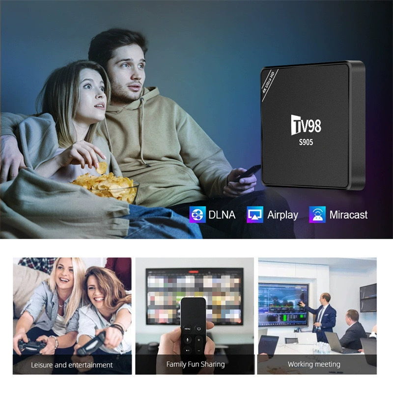 TV98 S905 2.4G WiFi Android 12 -сет -топ бокс 4K сетевой телевизионный бокс иностранная торговля TV BO