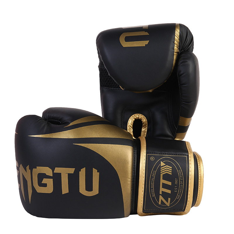 Guantes de boxeo ZTTY al por mayor para adultos y niños, guantes de entrenamiento de Muay Thai para saco de boxeo