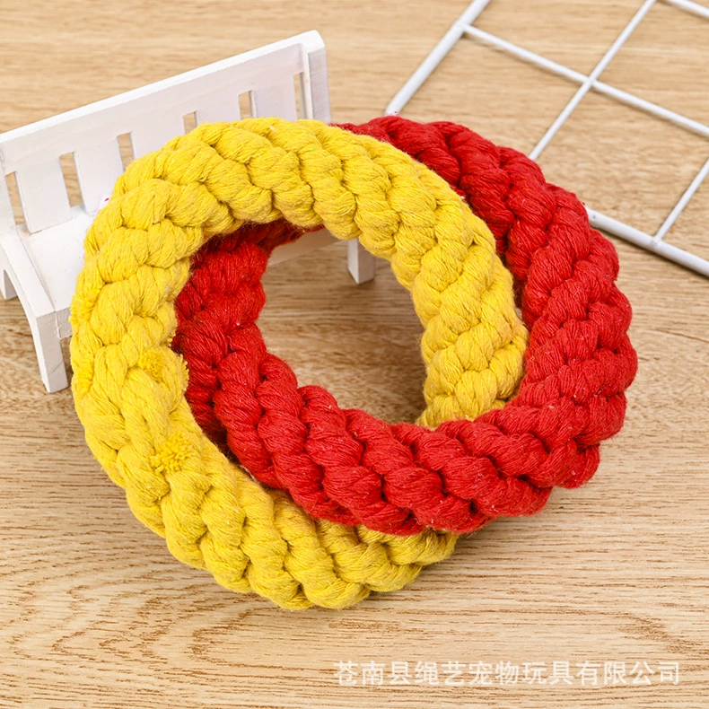 Toy, woven donut, handmade, pet, can bite, 15cm
