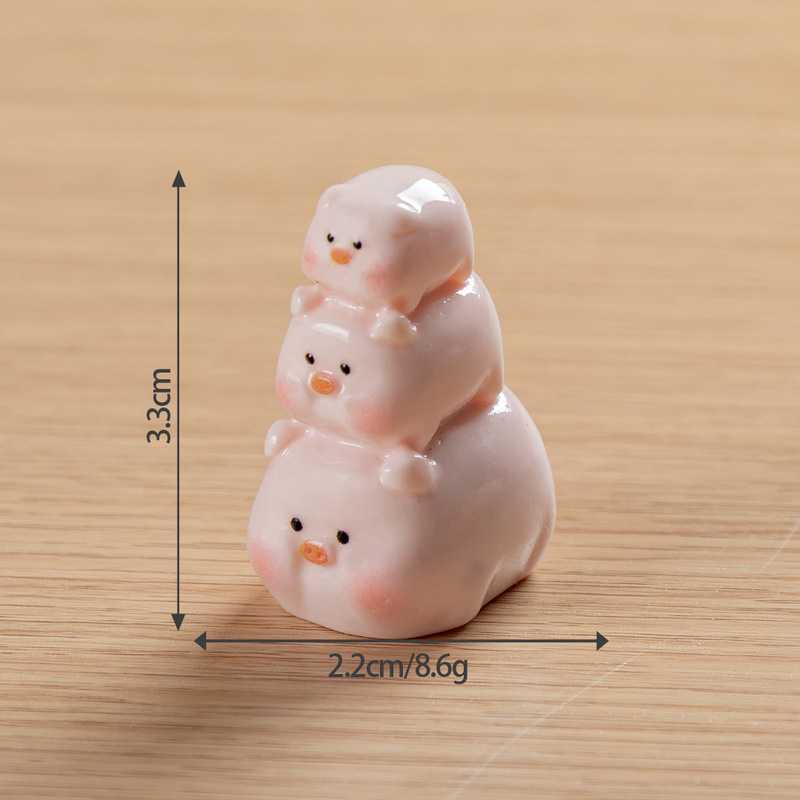卡通树脂小猪猪盲盒公仔萌粒 diy饰品配件挂件车载桌面小摆件|undefined