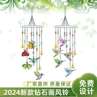 diamond painting wind chime creative diy acrylic crafts sun catcher bird bedroom decoration pendant point diamond painting