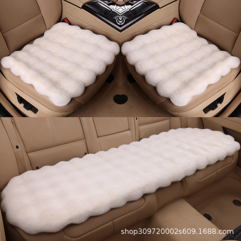 Plush cushion three-piece new bubble velvet car seat cushion thickened warm autumn and winter non-slip general car cushion
