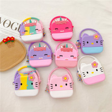 新款硅胶包包儿童可爱宝宝单肩斜挎包包独角兽创意手提零钱包批发