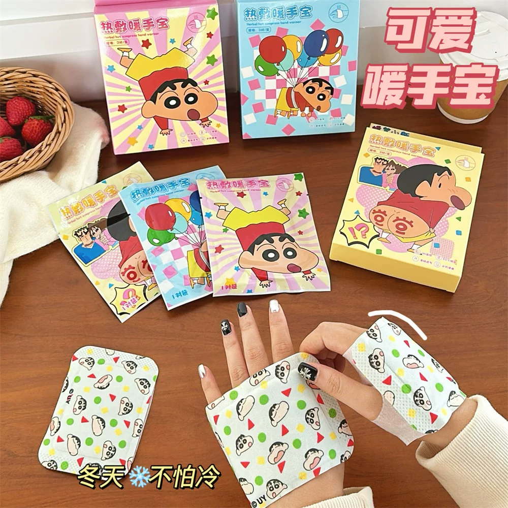 Crayon Shinchan подлинный авторизованный милый мультфильм теплая наклейка самовыогревающаяся детская студентка теплая наклейка на колени полынь