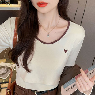 Real shot all-match nursing T-shirt spring and summer base cotton slimming breast-feeding base coat maternity clothes