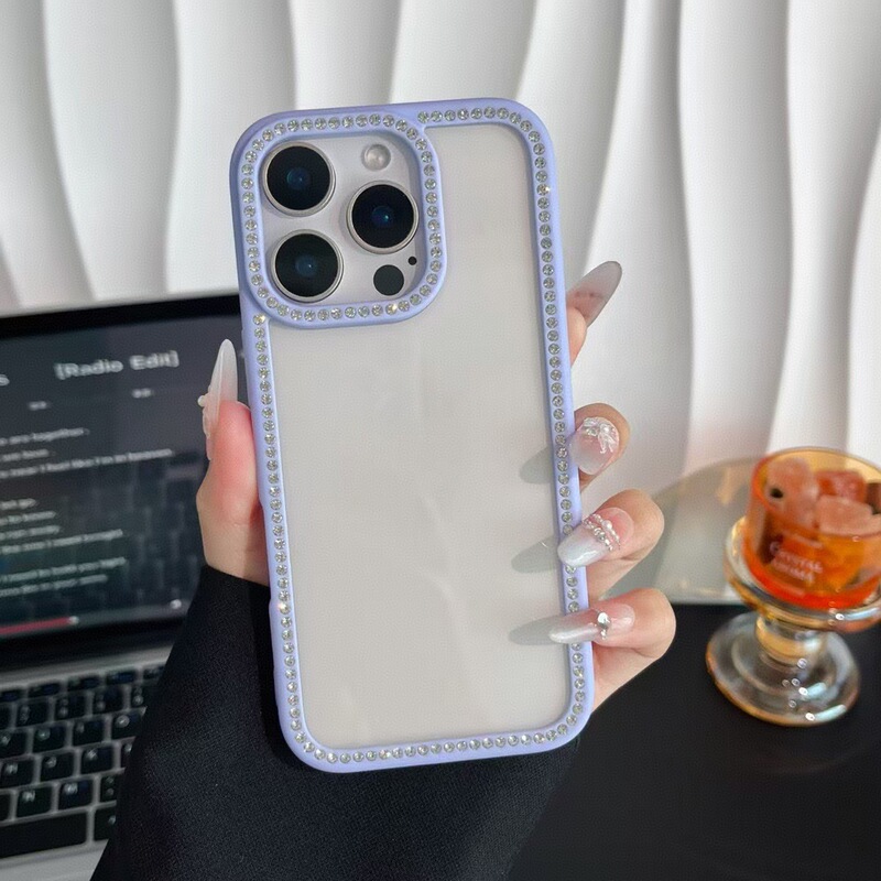 苹果16E手机壳闪钻透明壳适用iPhone15手机套全包17pro滴胶保护套|undefined