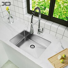 出口热销款洗手盆单槽厨房水槽不锈钢仿手工盆