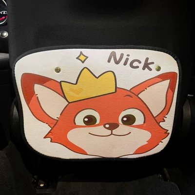 Chair back anti-kick pad Anti-Kick Pad Women's Cute Car - fox-1-piece