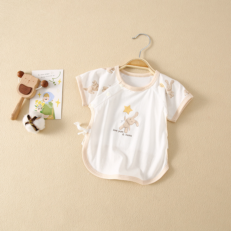 싱글 프린트 래빗 하프 백 옷