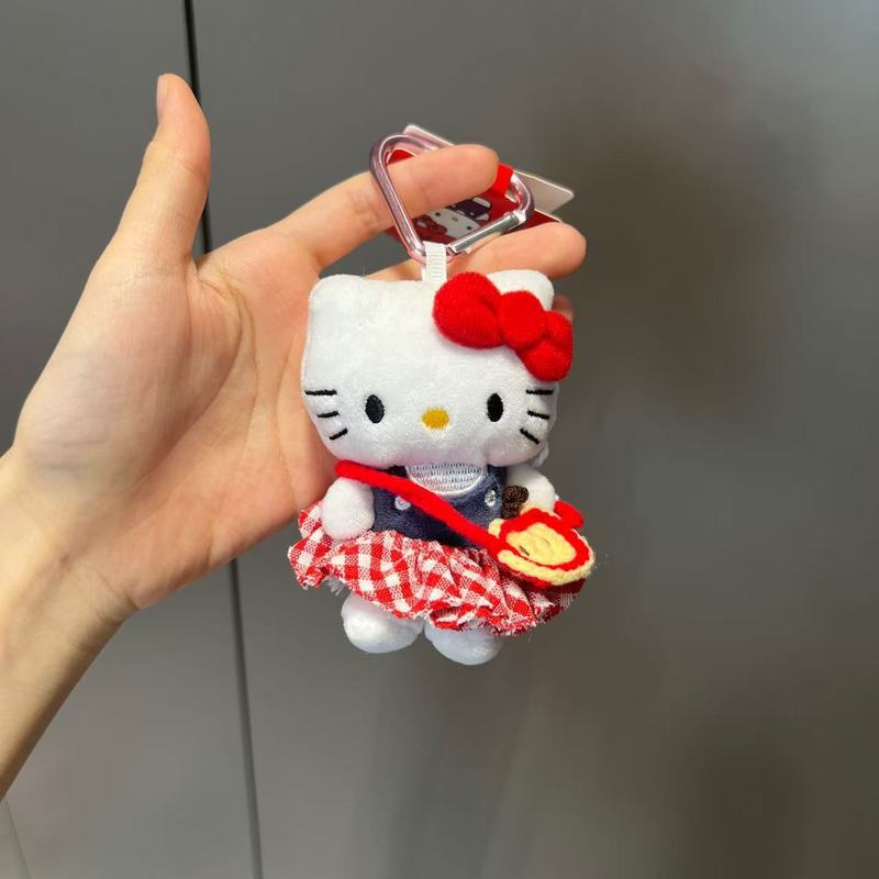 薄荷曼波中古可爱公仔挂件侧坐凯蒂猫钥匙扣包挂饰毛绒|undefined