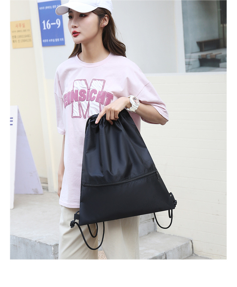 Cross-border drawstring backpack lightweight hiking backpack digital printed soccer shoe bag basketball bag logo printed gift bag
