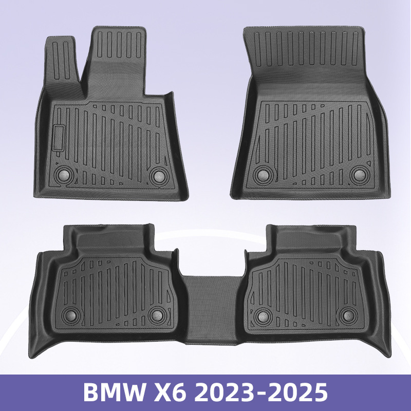 Para BMW X6 2023-2025 3D Material para todo clima TPE Almohadilla del pie Cojín del maletero Cojín del respaldo