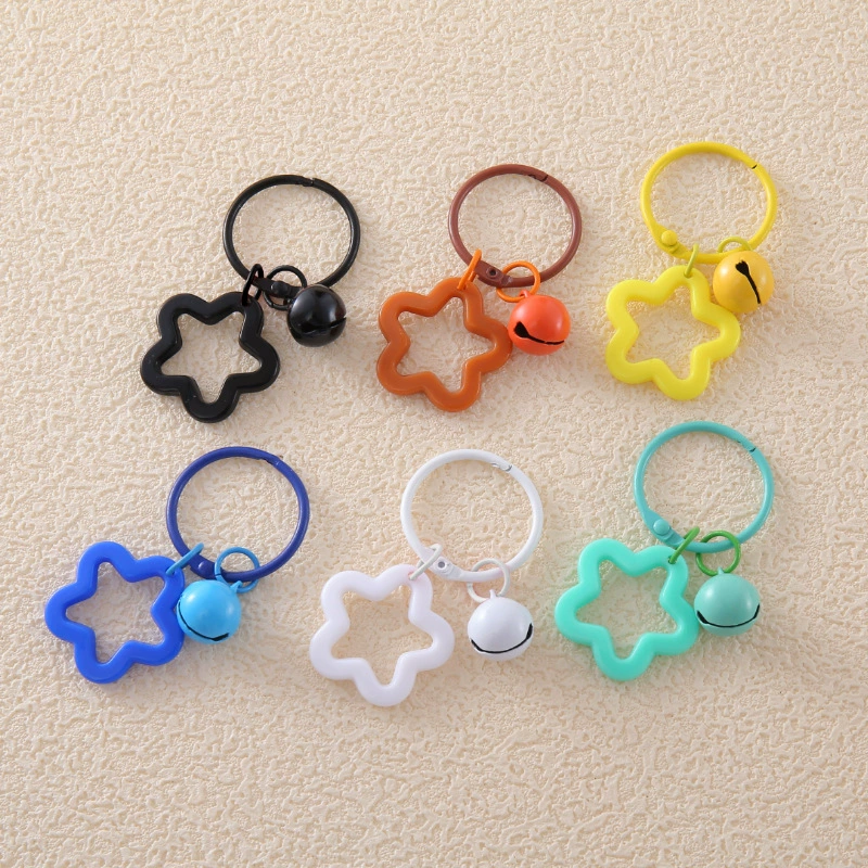 Цветные звезды акриловые брелки для ключей