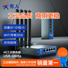 有人4g工业路由器异地组网wifi无线插卡多网口lte全网通G805