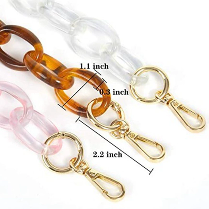 Beige amber acrylic red plastic chain, ручка, 43см