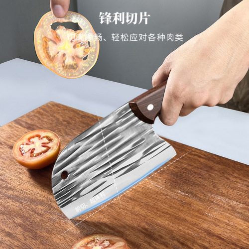 Source manufacturer Internet celebrity knife forged hammered fish head knife kitchen household stainless steel kitchen knife ultra-sharp slicing knife