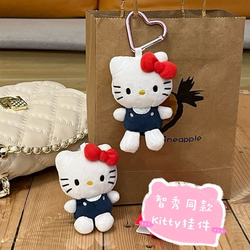 かわいいハローキティペンダントブラックラブバックル漫画高価値ぬいぐるみ子猫バッグペンダント|undefined