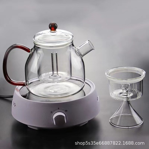 High Borosilicate Glass Steeping Tea Pot Household Large Capacity Tea Pot Gas Heating Large Size Water Kettle Short Spout Tea Pot 