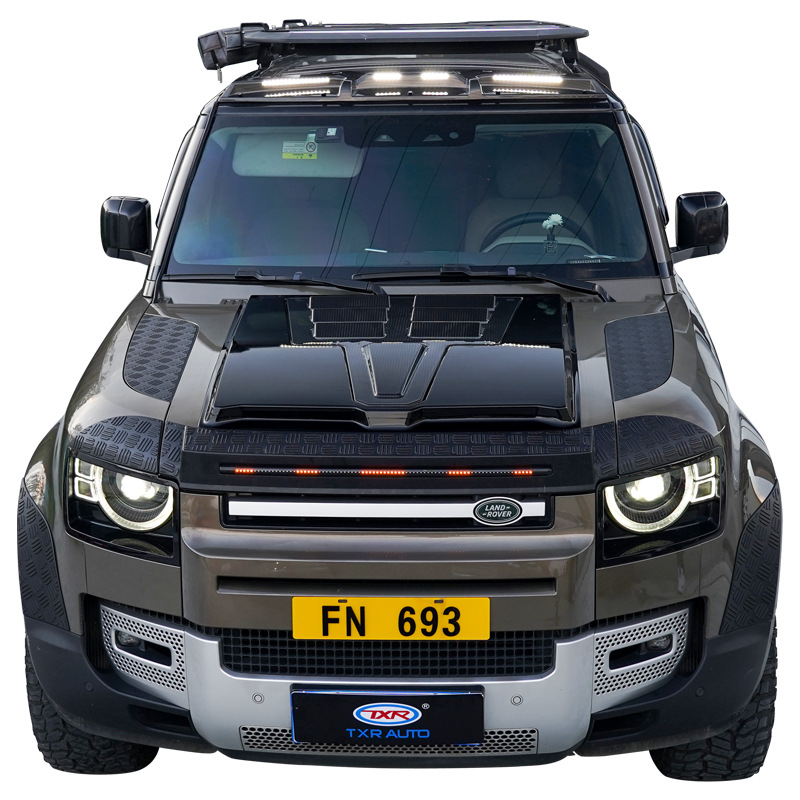 Tenxinrui aplicable a land rover guardia 90 110 modificado luz de techo del coche spotlight diurna cubierta reflector accesorios