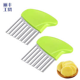 ABS手柄不锈钢土豆切薯条切刀现货批发方便清洗多种颜色土豆切