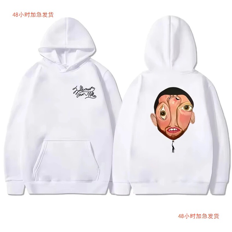 Macc Miller Balloonism Album Double-Sided Printed Sweatshirt Unisex Harajuku Fashion Pullover Men