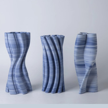 3D打印青花陶瓷摆件客厅摆件景德镇陶瓷艺术品侘寂风花瓶摆件花器