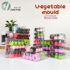 Manufacturer PP hand guard stainless steel biscuit cutter box set kitchen flower cutting tool lunch box decorative melon and vegetable flower cutter