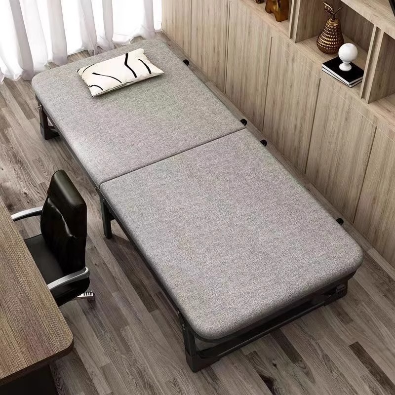 シンプルでポータブルな折りたたみベッド、オフィス昼休みリクライニングチェア、昼寝グッズ、家庭用シングルベッド、大人用キャンプベッド|undefined