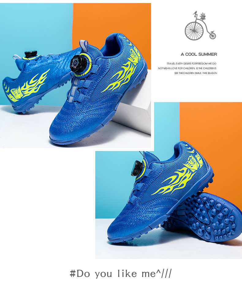 Chaussures de foot pour garçon avec fermeture à boucle_voghion.com